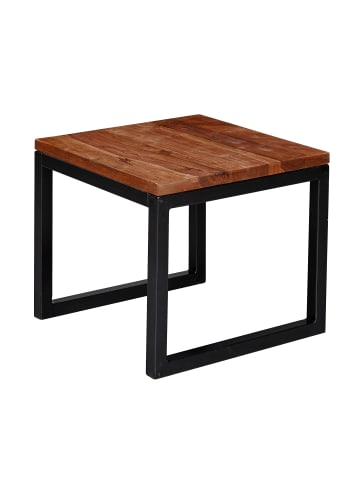 KADIMA DESIGN Beistelltisch | Sheesham/Metall, 45x40x45cm, Industrial
