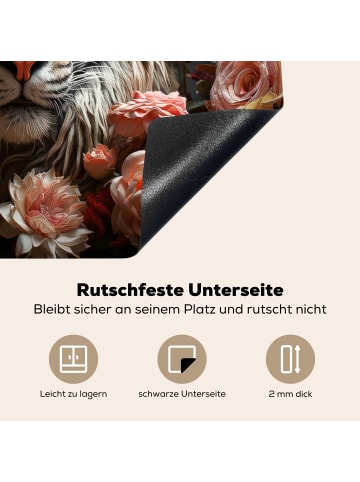KitchenYeah Herdabdeckplatte Löwe Induktionskochfeldschutz, Kochfeldschutzmatte