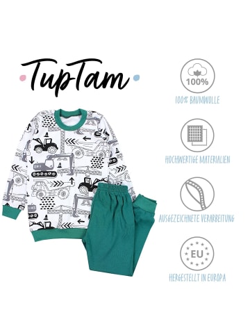TupTam Kinder Jungen Pyjama Set Langarm 2-teilig in grün