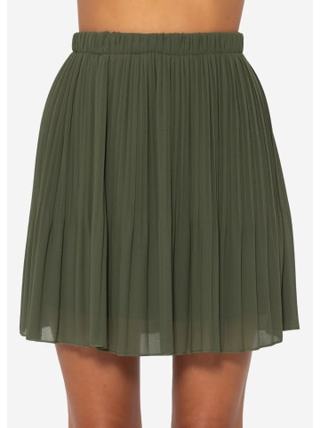 SASSYCLASSY Plissée-Rock aus Chiffon in Khaki