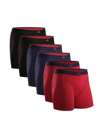 DANISH ENDURANCE Boxershorts Bamboo in black_red_navy_red