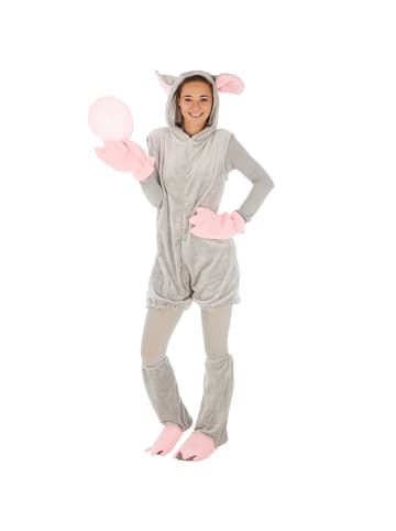 tectake Ratte, auch Nagetierfigur, in grau, Gr. XL, Aus weichem Nickistoff