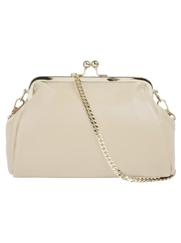 Cluty Abendtasche echt Leder in beige