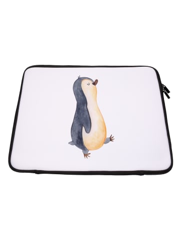 Mr. & Mrs. Panda Notebook Tasche Pinguin marschieren ohne Spruch in Weiß