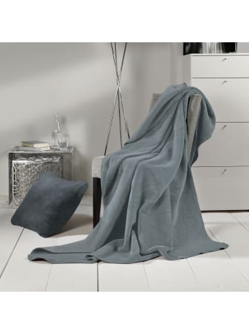 Erwin Müller Baumwolle Wohndecke 2er-Pack in grau