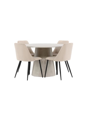 ebuy24 Essgruppe Lanzo (5-teilig) Beige 120 x 120 cm