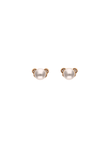 faina Women Stud Earrings in Gold White