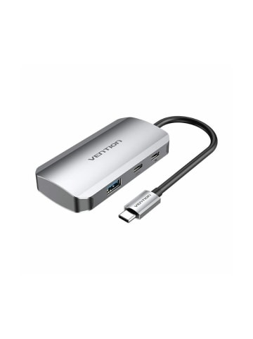 Wisam® USB-C auf USB-C Dockingstation - 3x USB3.0, PD 0,15m grau - USB-C, 3x USB3.0