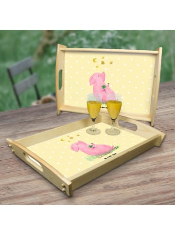 Mr. & Mrs. Panda Serviertablett Schwein Glück ohne Spruch in Gelb Pastell