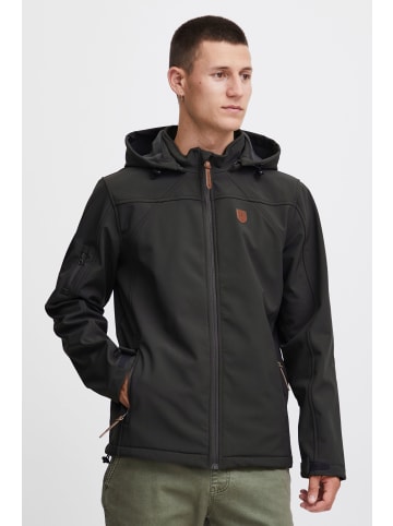 INDICODE Softshelljacke IDJonas 55-050MM Übergangsjacke mit abnehmbarer Kapuze in Grau