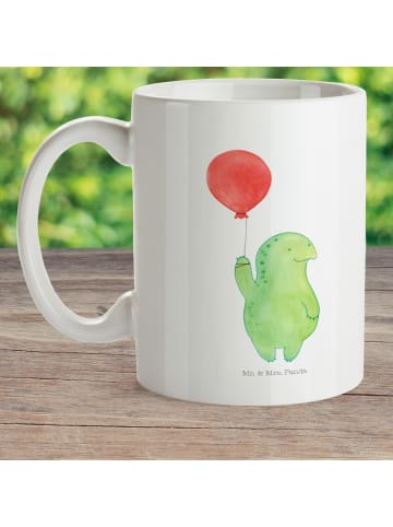 Mr. & Mrs. Panda Mehrwegbecher Schildkröte Luftballon ohne Spruch in Weiß