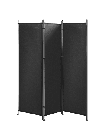 Beliani Paravent NARNI in Schwarz - (W) 161 x (H) 170 x (L) 2 cm
