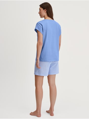 Calida Pyjama in hydrangea blue