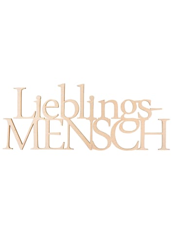 exotic living Holzschrift Lieblingsmensch 2er Set