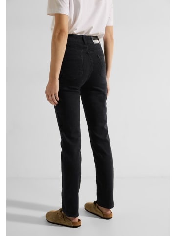 Cecil Dunkle Straight Fit Jeans in Schwarz