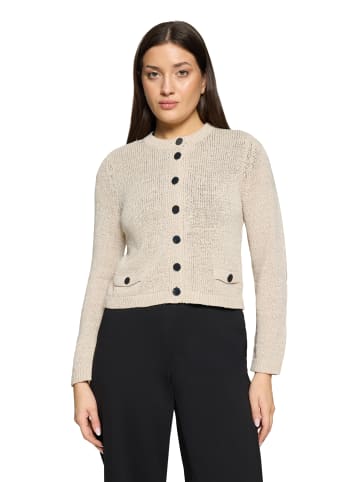 Betty Barclay Strick-Cardigan mit aufgesetzten Taschen in Grau Beige