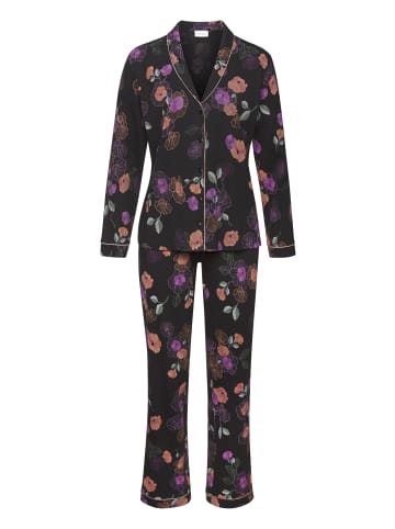 VIVANCE DREAMS Pyjama in schwarz geblümt