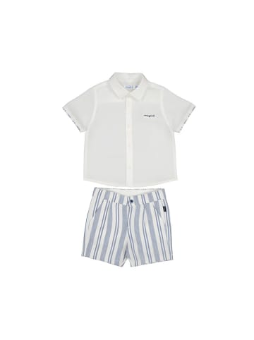 Mayoral festliches Leinen-Sommerset Hemd & Shorts in marineblau