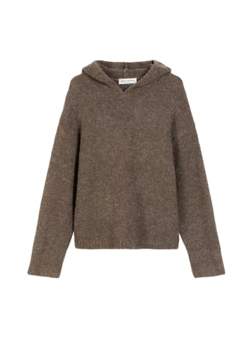 Marc O'Polo Bouclé-Hoodie loose in Shaded Brown Melange