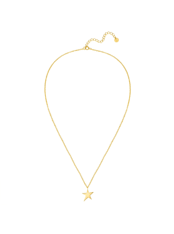 Glanzstücke München Kette Stern aus Sterling Silber mit in gelbgold