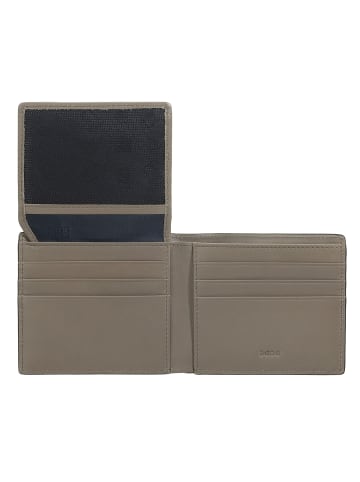 DuDu Up! Geldbörse RFID Schutz Leder 10.5 cm in black-taupe