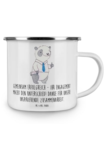 Mr. & Mrs. Panda Teetasse Geschäftspartner Erfolg mit Spruch in Weiß