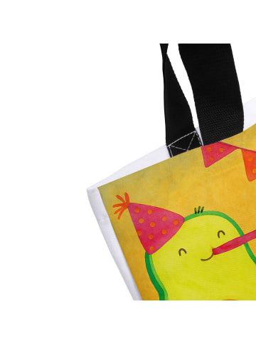 Mr. & Mrs. Panda Tote Bag Avocado Geburtstag Design mit Spruch in Weiß