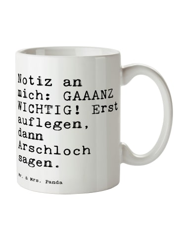 Mr. & Mrs. Panda Tasse Notiz an mich: GAAANZ... mit Spruch in Weiß