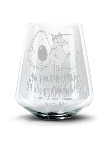 Mr. & Mrs. Panda Whiskyglas Avocado Toast mit Spruch in Transparent