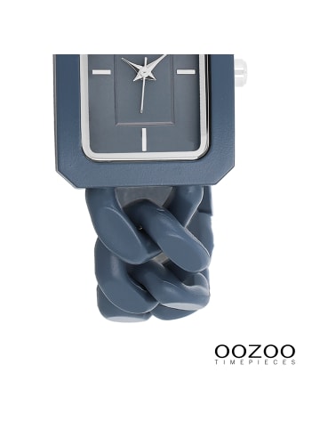 Oozoo Analog-Armbanduhr Oozoo Timepieces blau extra groß (ca. 31x24mm)
