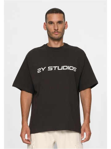 2Y Studios 2Y Studios Herren Logo Oversize Tee in washed black
