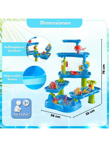 Coemo Wasserspieltisch TOJA Wasserfall in Blau