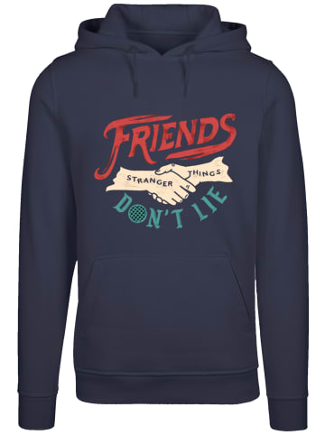 F4NT4STIC Hoodie Stranger Things Friends Dont Lie Hands Netflix TV Series in marineblau