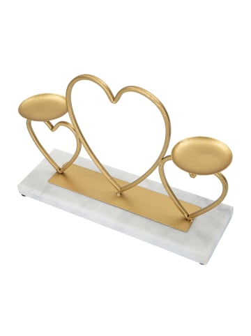 Mauro Ferretti Goldener Kerzenhalter aus Metall, 30 x 9 x 20 cm