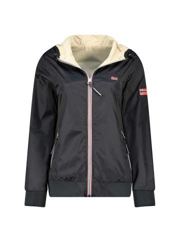 Geographical Norway Damen Relaxed Fit Jacke Windabweisend in Black
