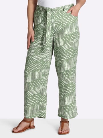 sheego Culotte in eucalyptus-ecru-bedruckt