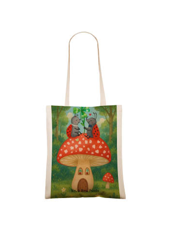 Mr. & Mrs. Panda canvas tasche Marienkäfer Fliegenpilz Design oh... in Weiß