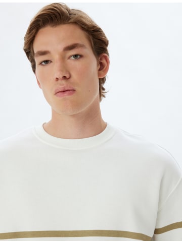KOTON Sweatshirt in Beige Gestreift