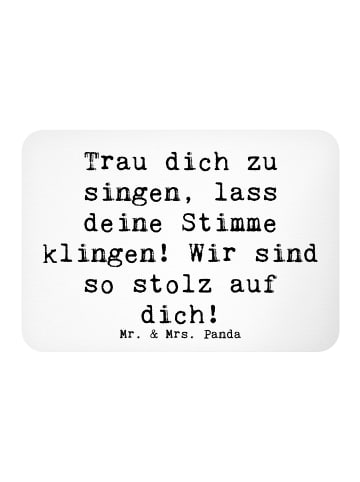 Mr. & Mrs. Panda Kühlschrankmagnet Spruch Vokale und musikalisch... in Weiß