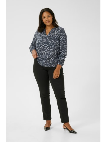 KAFFE curve Langarm-Bluse KCjalu Regular fit in Blue Graphic Dots