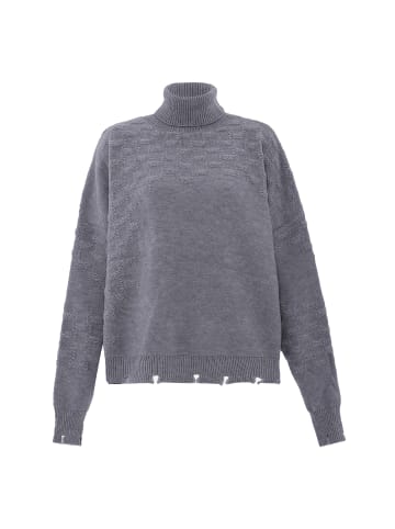 FENIA Damen Sweater in HELLGRAU MELANGE