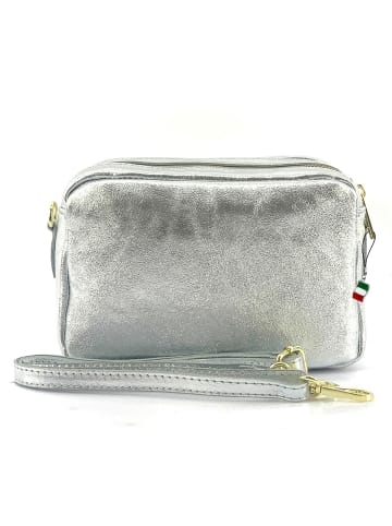 Florence Florence Umhängetasche Leder silber ca. 22cm