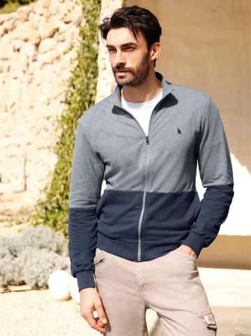 WITT WEIDEN Shirtjacke in hellgrau-marine-meliert