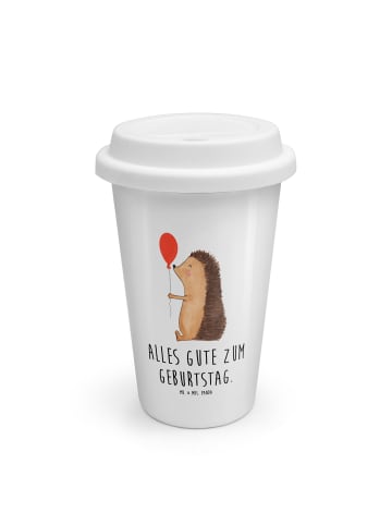 Mr. & Mrs. Panda Kaffeebecher To Go Igel Luftballon mit Spruch in Weiß