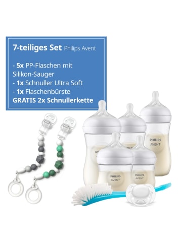 Philips Avent 7-tlg. Neugeborenen-Starter-Set Natural Response in weiss,grau