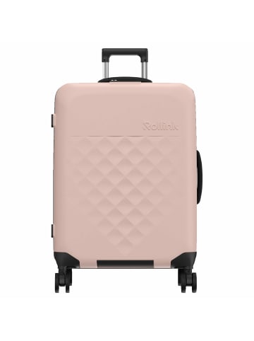 rollink Vega 360 - faltbarer 4-Rollen-Trolley 65 cm in rose smoke