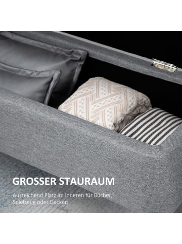 HOMCOM Sitzbank-101L x 38,5B x 44,5H cm-Grau