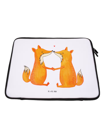 Mr. & Mrs. Panda Notebook Tasche Füchse Liebe ohne Spruch in Weiß