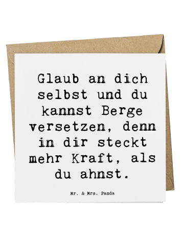 Mr. & Mrs. Panda Deluxe Karte Spruch Selbstvertrauen stärken mit... in Weiß
