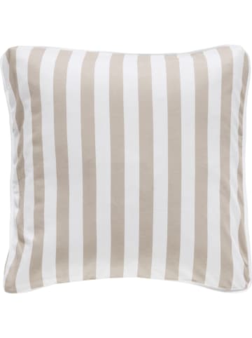 Erwin Müller Mako-Satin Kuschelkissenbezug in taupe-weiß